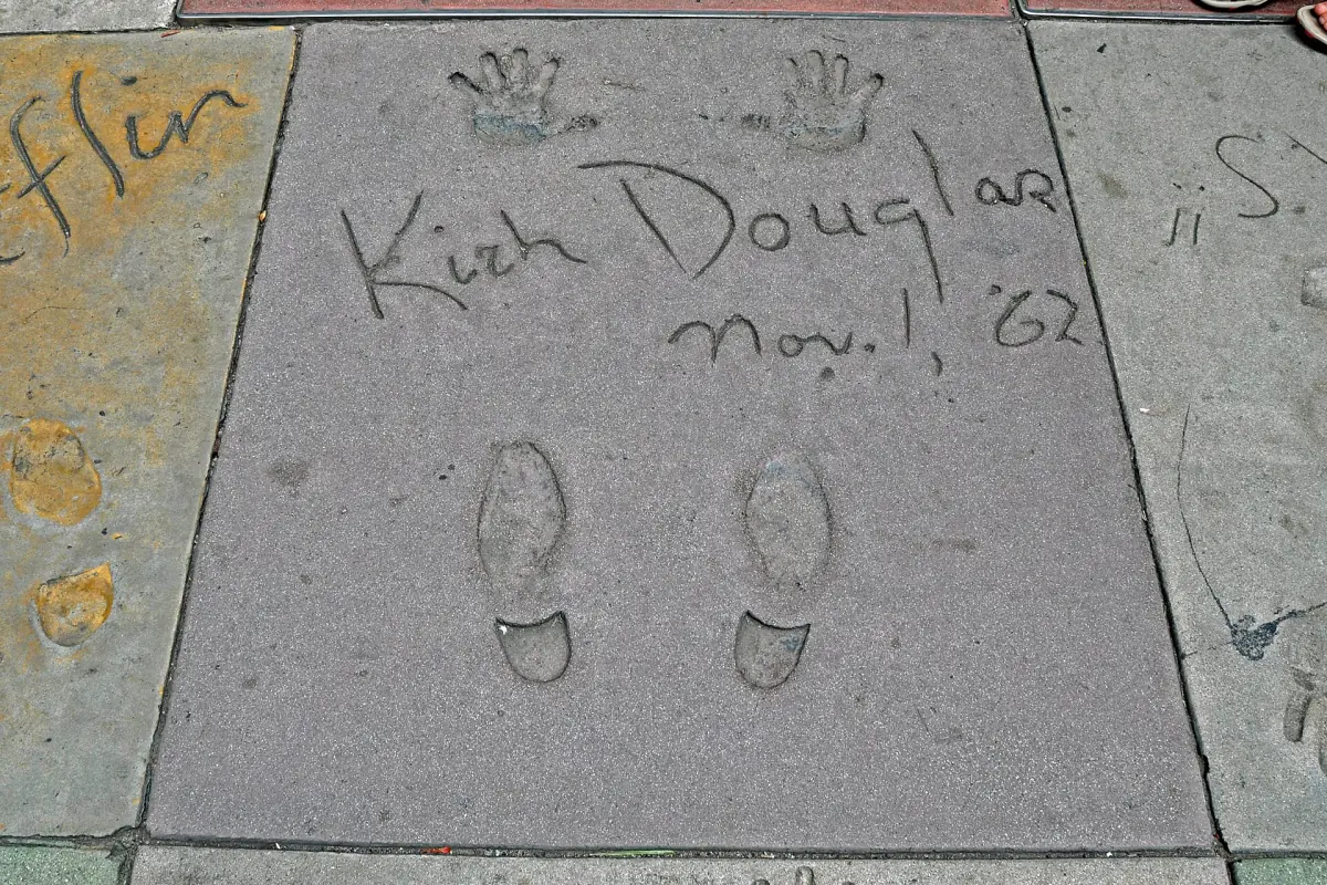 Handprints and footprints in the theatre forecourt