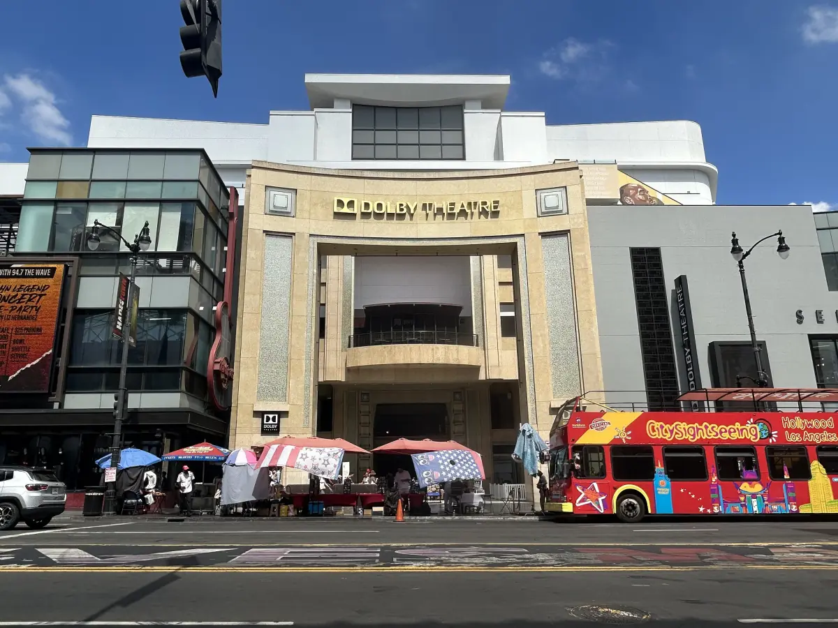 The Dolby Theatre on Hollywood Boulevard