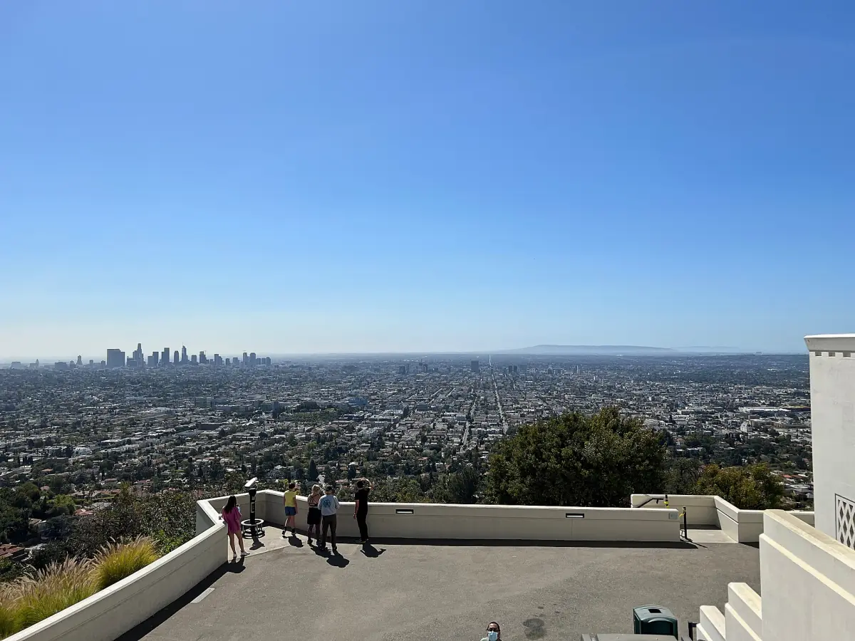 Downtown Los Angeles from the observatory terrace
