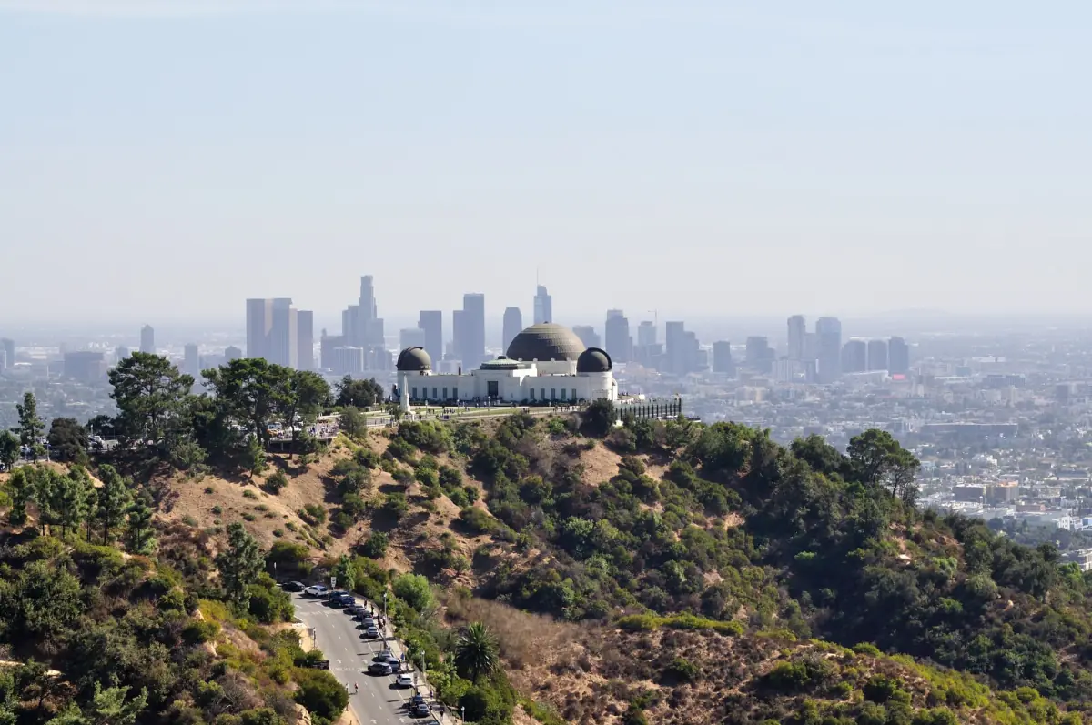 Griffith Observatory with downtown Los Angeles behind