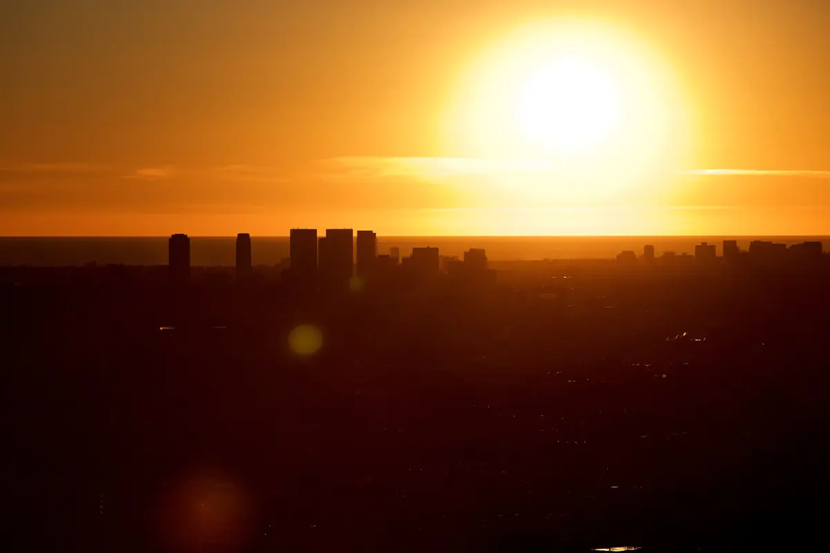 Sunset over Los Angeles from Griffith Park